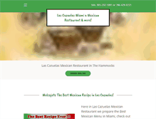 Tablet Screenshot of lascazuelasmiami.com